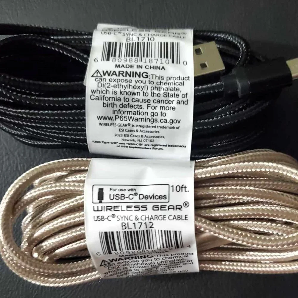 2 pack- 10 ft USB-C type charger